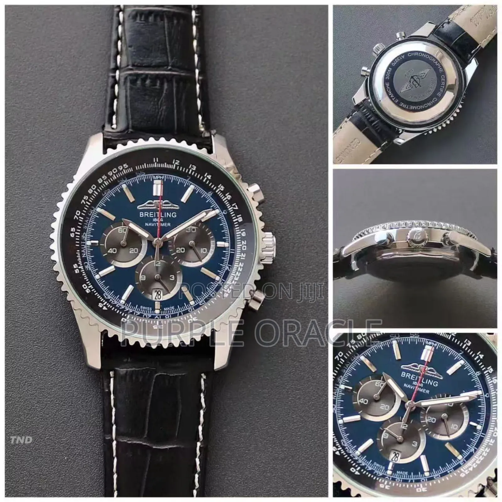 Breitling Genuine Leather Strap Watch.