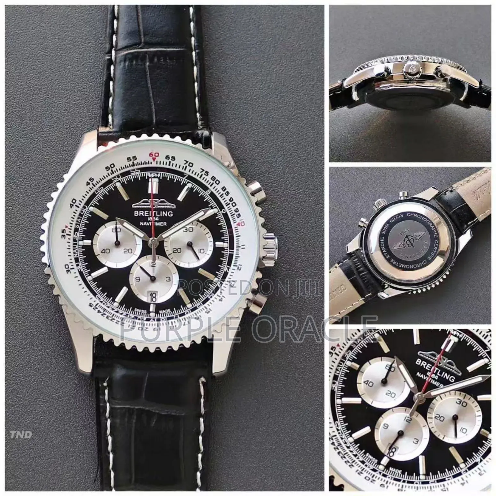 Breitling Genuine Leather Strap Watch.