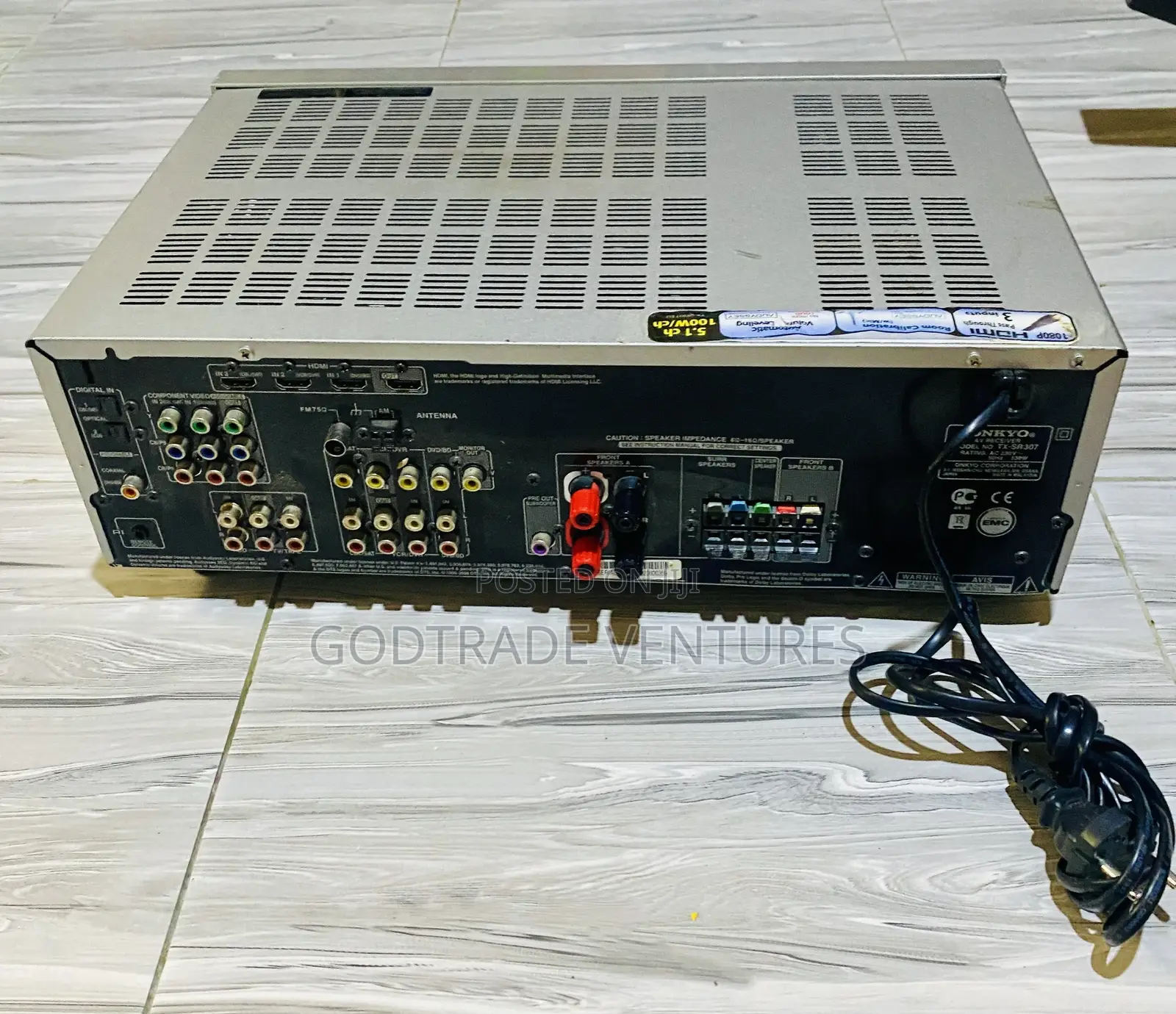 Onkyo Tx-sr307 Av Receiver With Remote