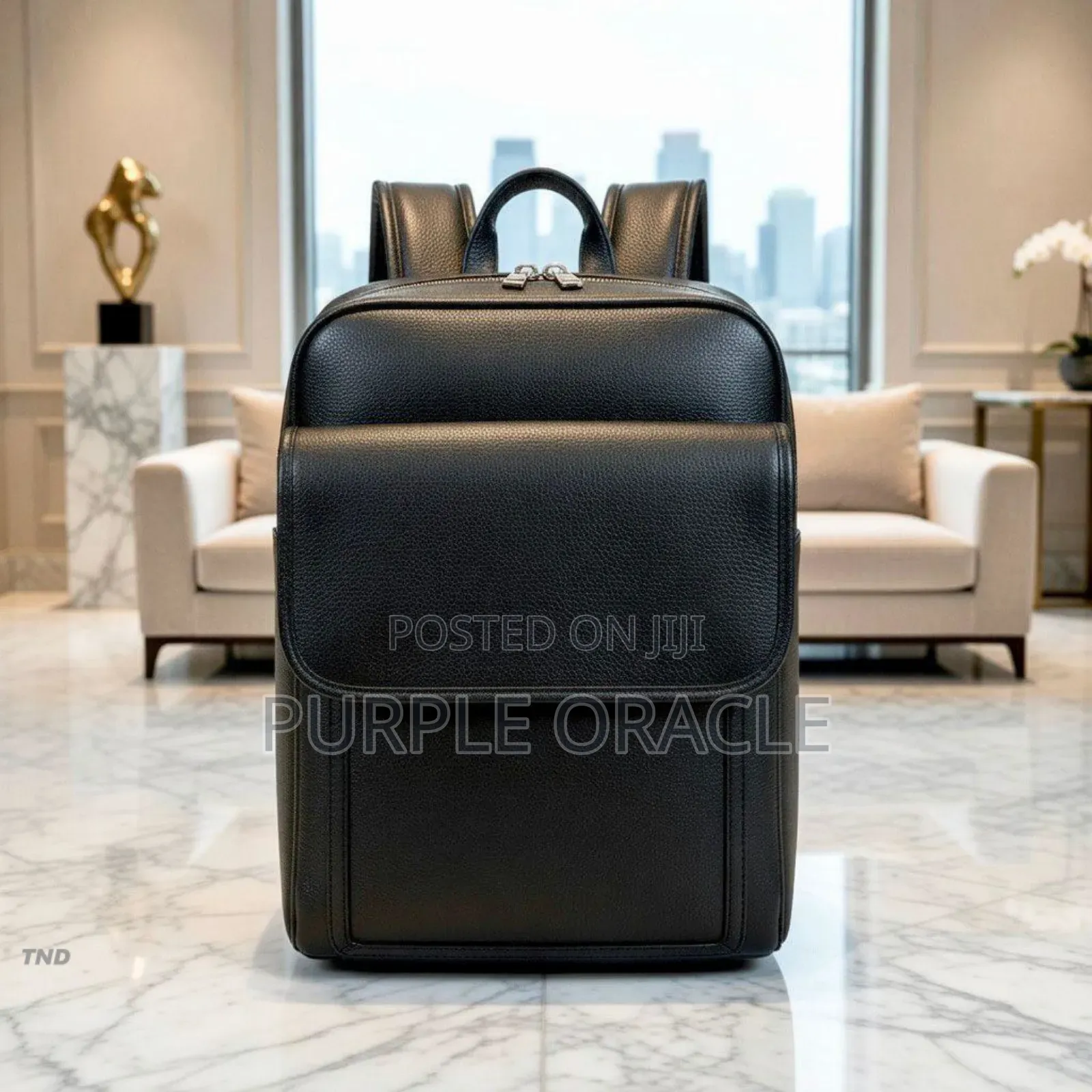 Durable Elegant Leather Backpack for Men