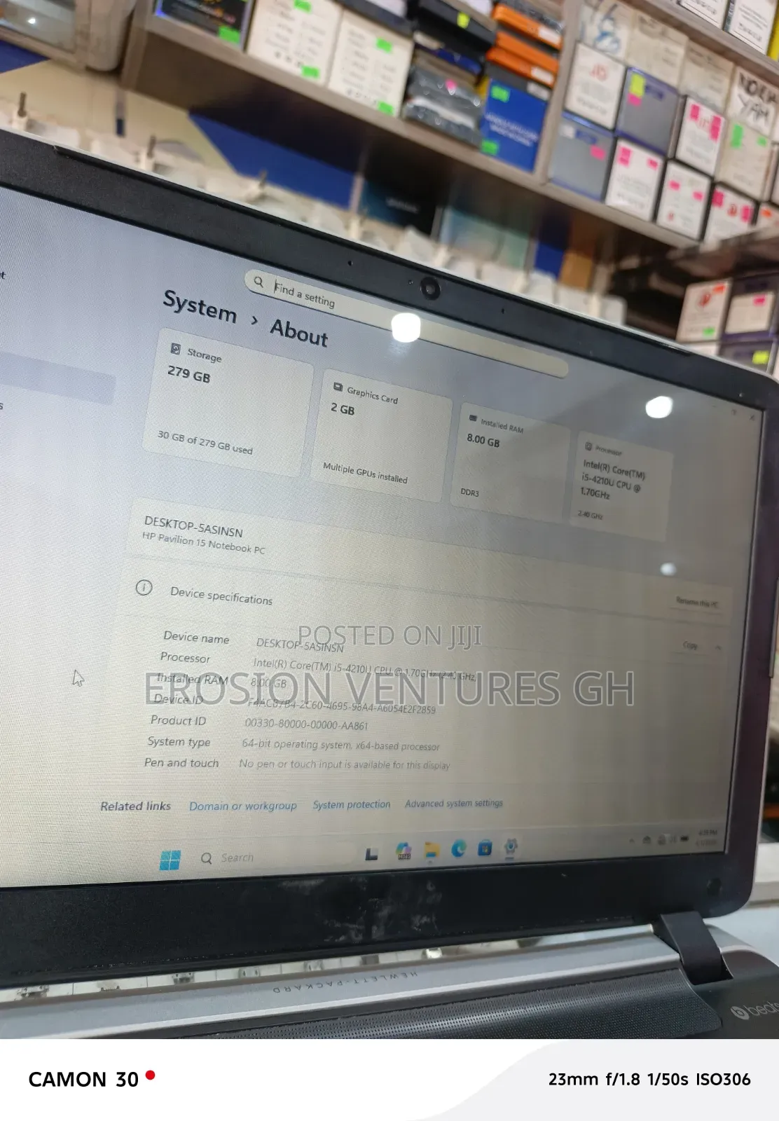 Laptop HP 8GB Intel Core i5 SSD 320GB