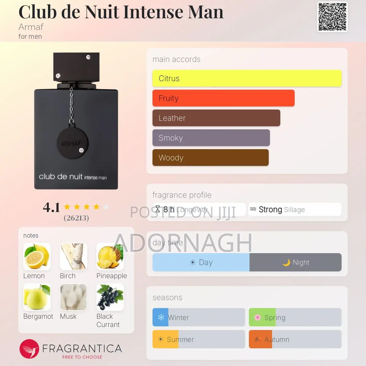 Club De Nuit Intense Man 105ml Edp Long Lasting Men Perfume