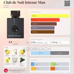 Club De Nuit Intense Man 105ml Edp Long Lasting Men Perfume