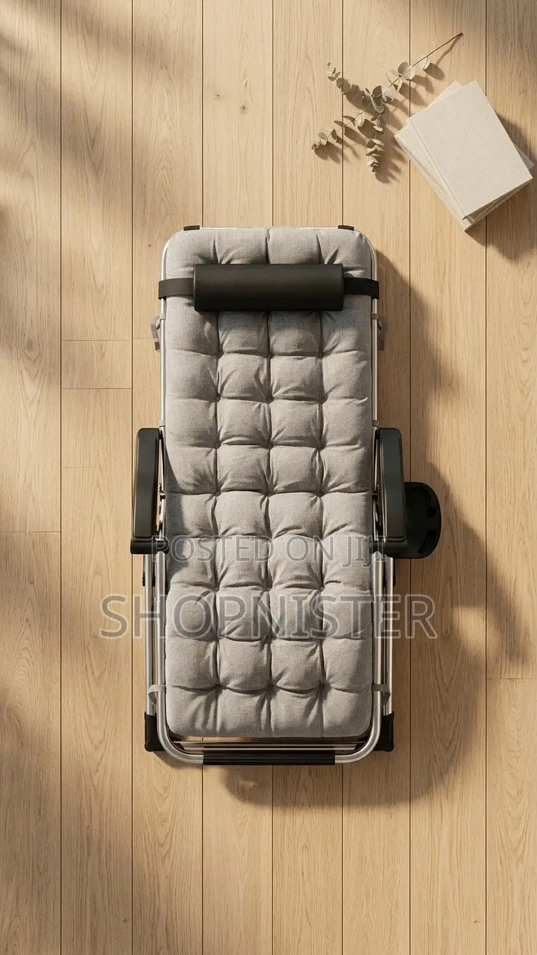 Luxury Folding Recliner With Thick Cushion Side Tray