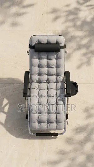 Luxury Folding Recliner With Thick Cushion Side Tray