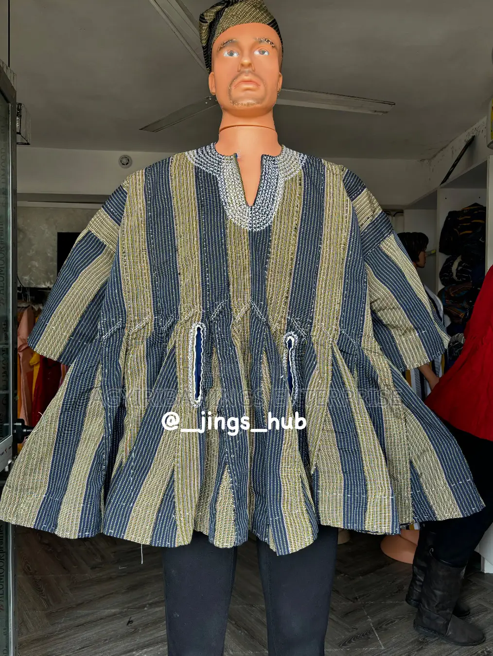 Green and Grey Smock