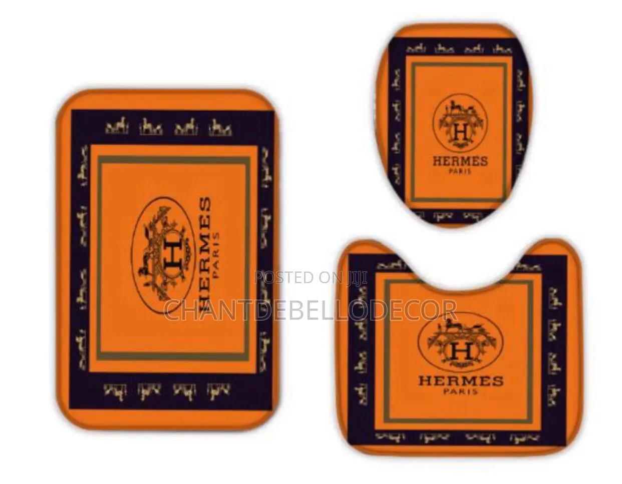 3-Pieces Toilet Mats Set( Kindly Slide Left for More Designs )