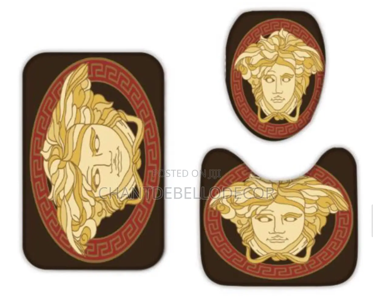 3-Pieces Toilet Mats Set( Kindly Slide Left for More Designs )