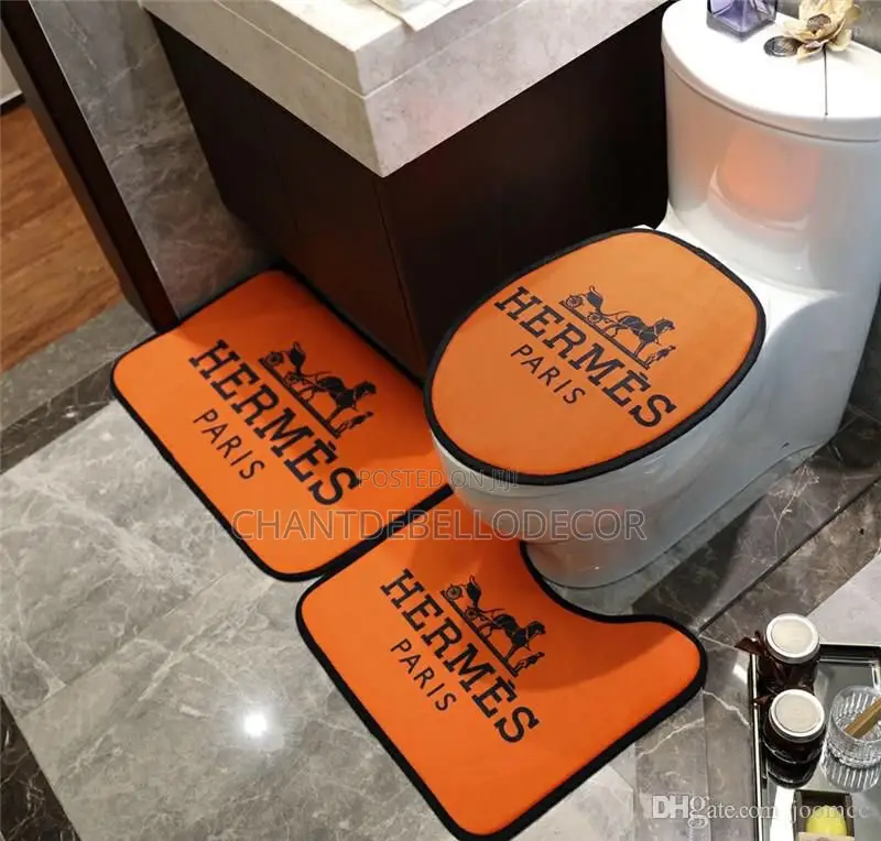 3-Pieces Toilet Mats Set( Kindly Slide Left for More Designs )