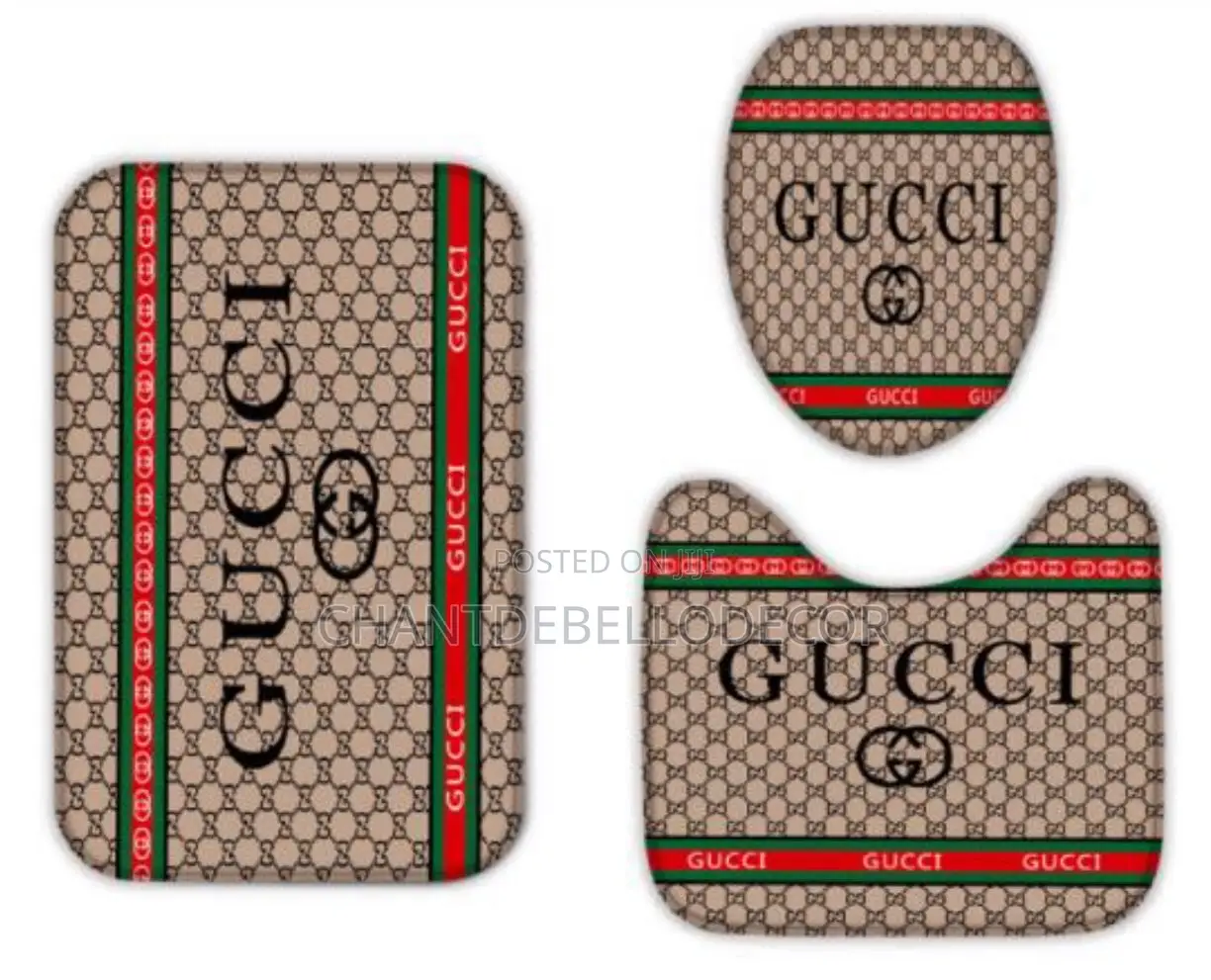 3-Pieces Toilet Mats Set( Kindly Slide Left for More Designs )