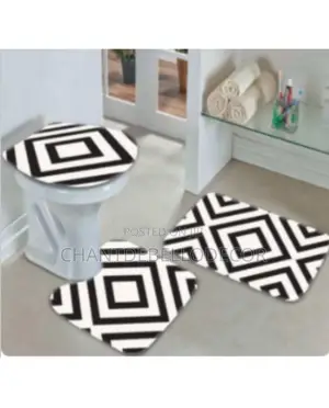 3-Pieces Toilet Mats Set( Kindly Slide Left for More Designs )