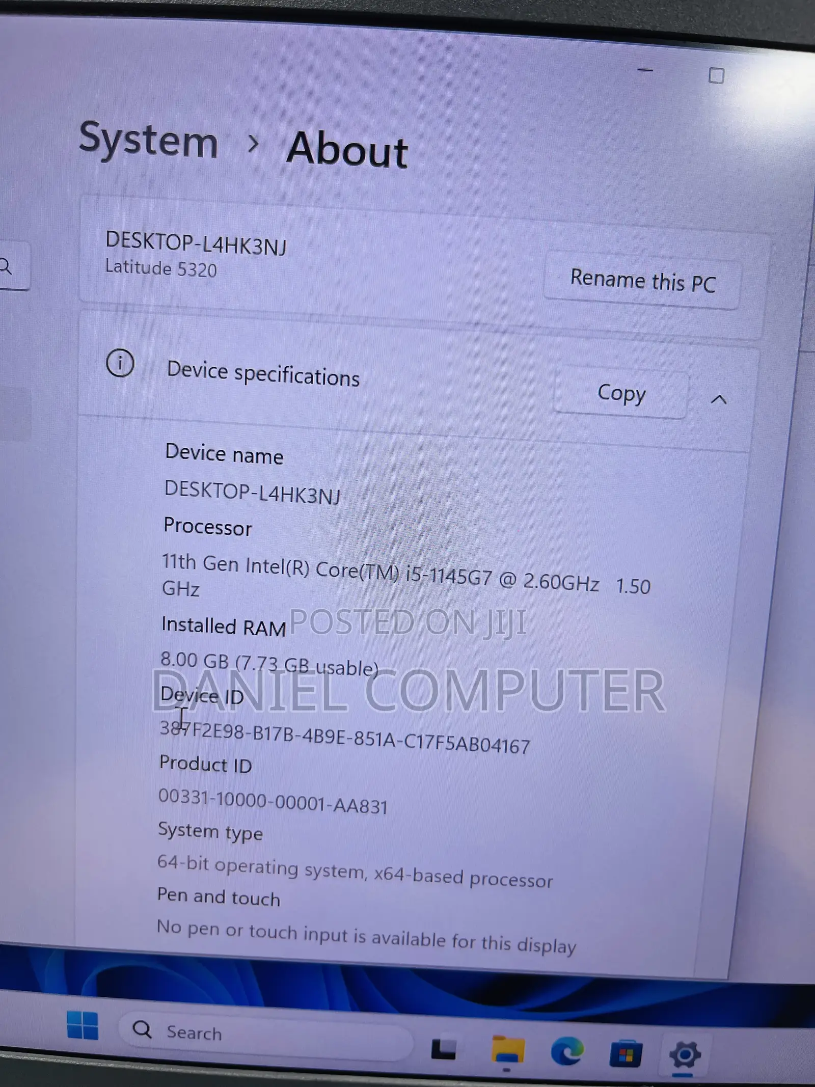 Laptop Dell Latitude 5320 8GB Intel Core i5 SSD 256GB