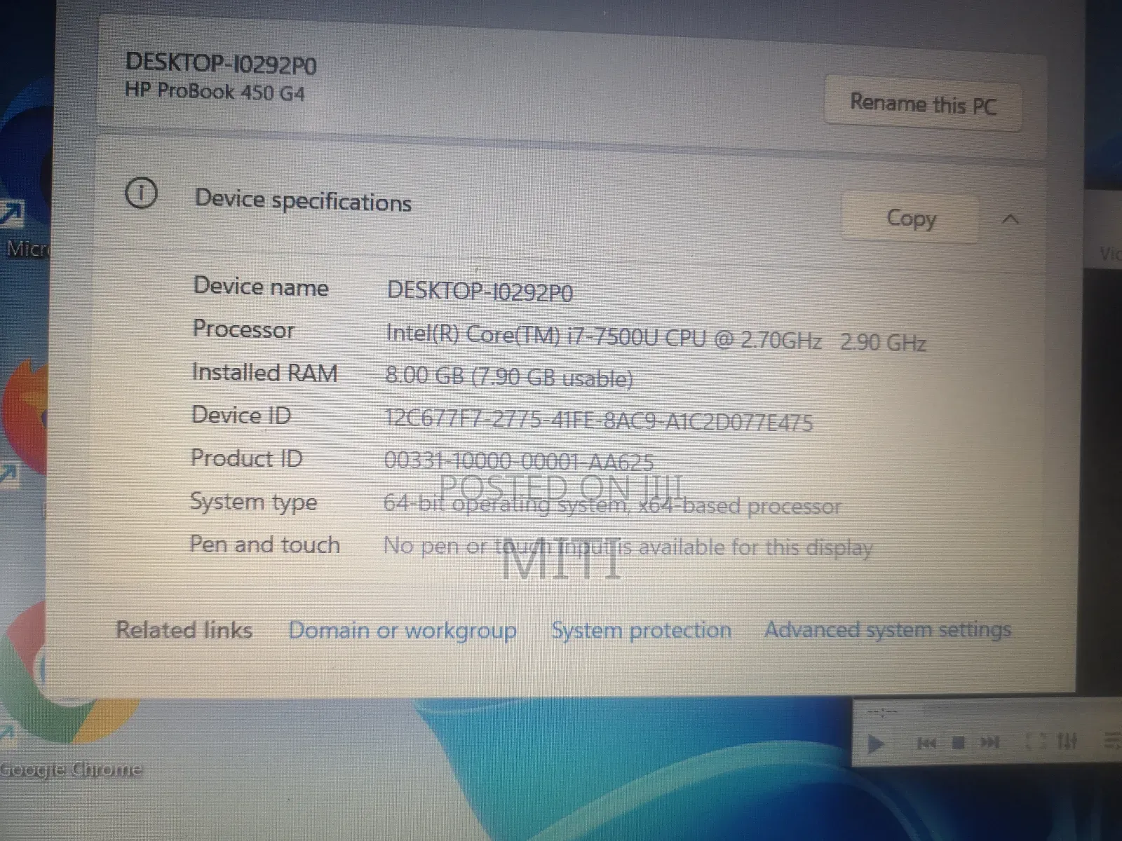 Laptop HP ProBook 450 G3 8GB Intel Core i7 HDD 500GB