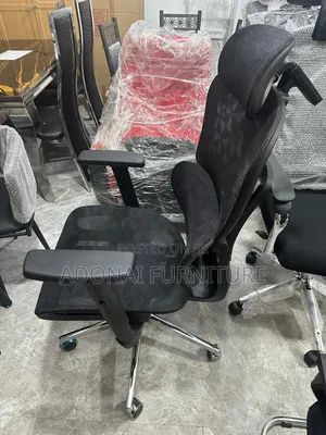 Orthopedic Office Swivel Chair (Black)