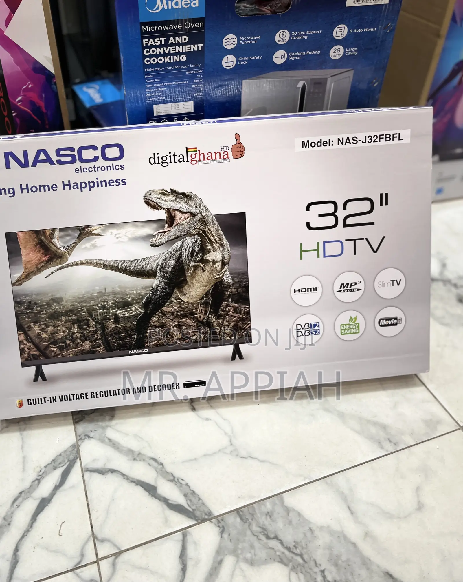 Adorable Nasco Digital Satellite Television(2025 Model) Black