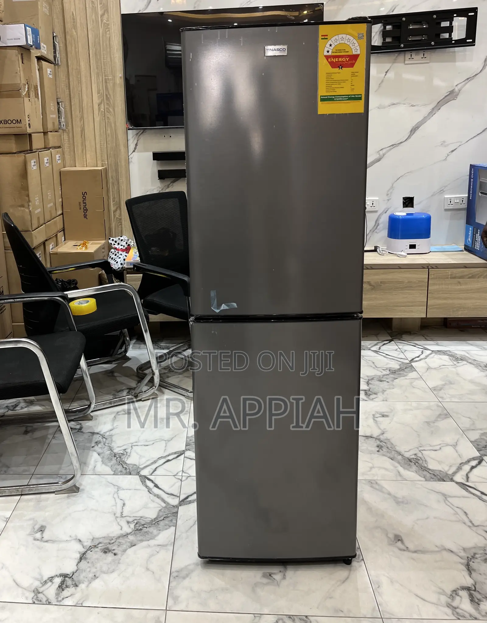 Original Nasco Nasd2-20fl 158l Bottom Freezer Fridge(Dark Gray)