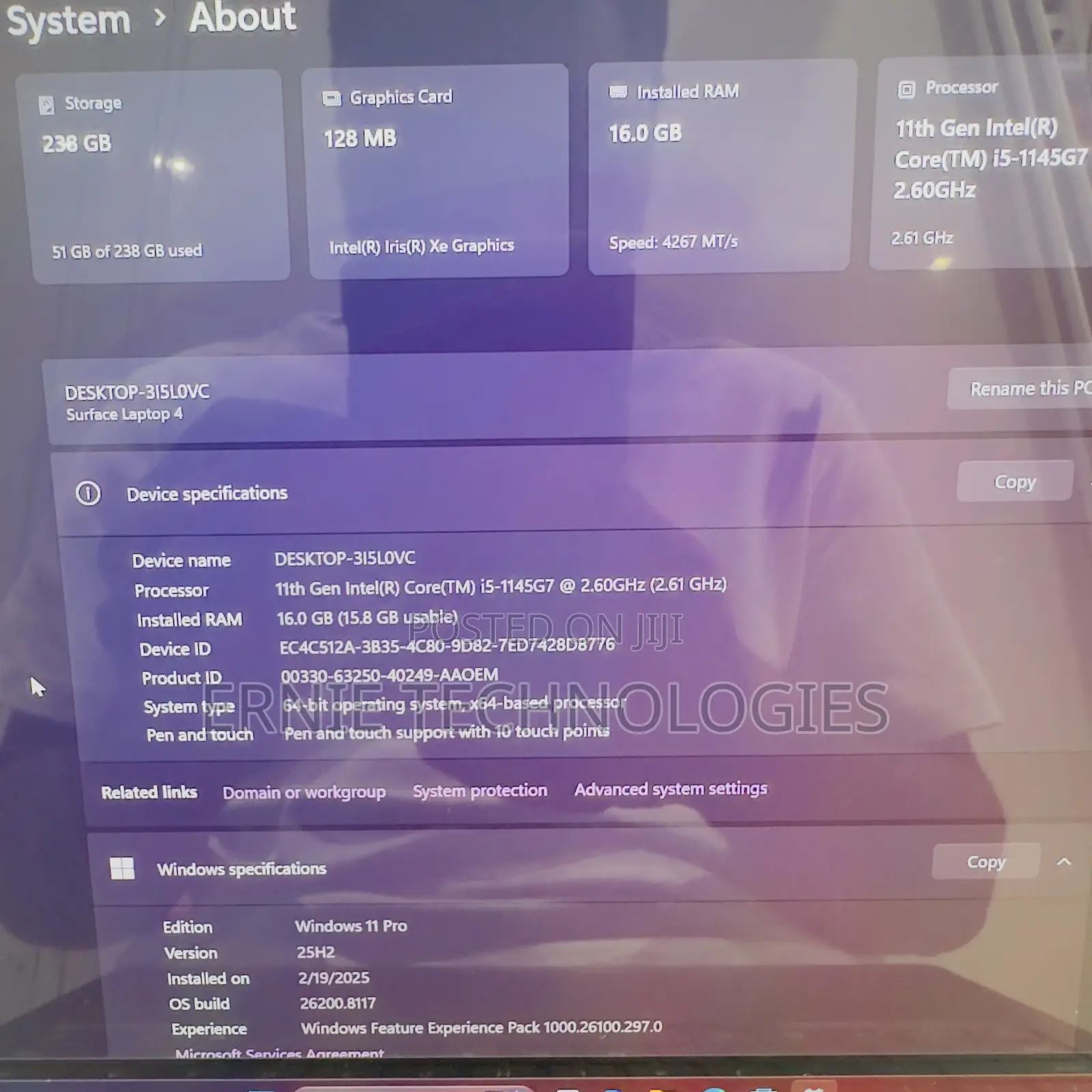 Laptop Microsoft Surface Laptop 4 16GB Intel Core i5 SSD 256GB