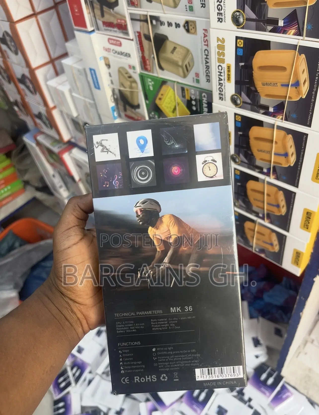 Mk36 Waterproof Smart Watch With Curved Screen
