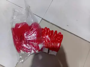Pvc Gloves Red Short