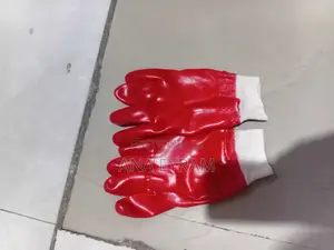 Pvc Gloves Red Short