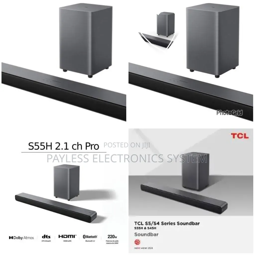 TCL S55h Is a 2.1-Channel, 220w Soundbar System