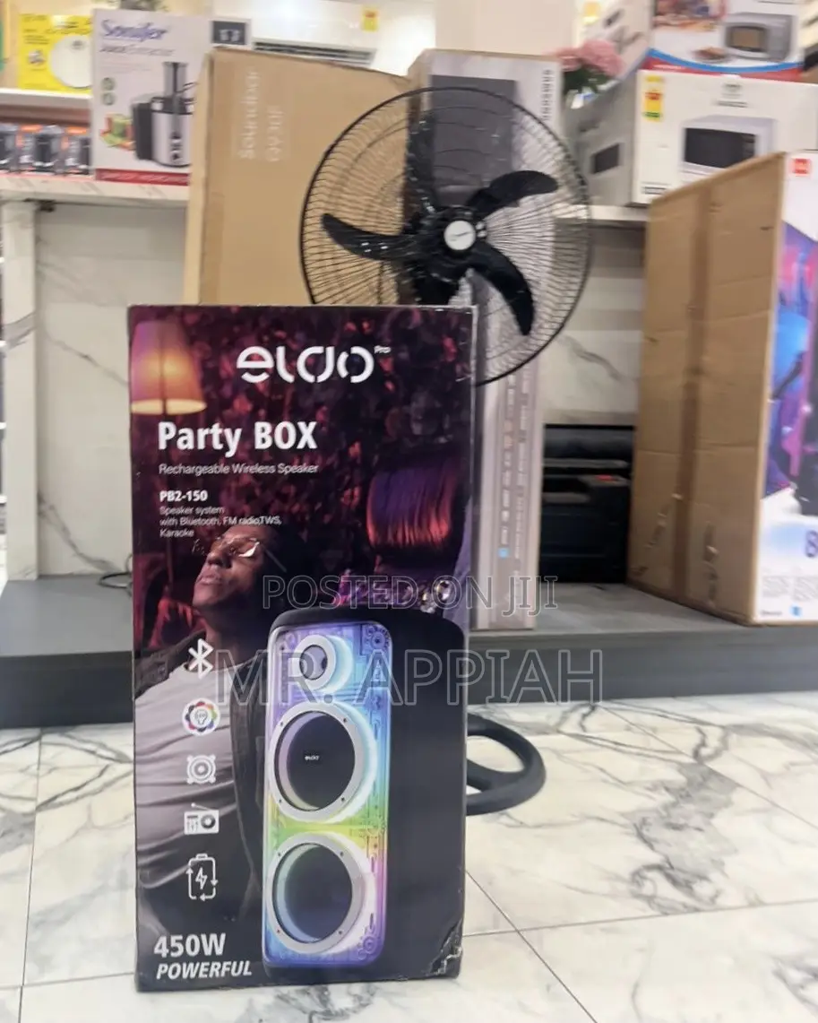 Get Premium Eldo Pb2-150 Double 8" Rechargeable Speaker(Black) 