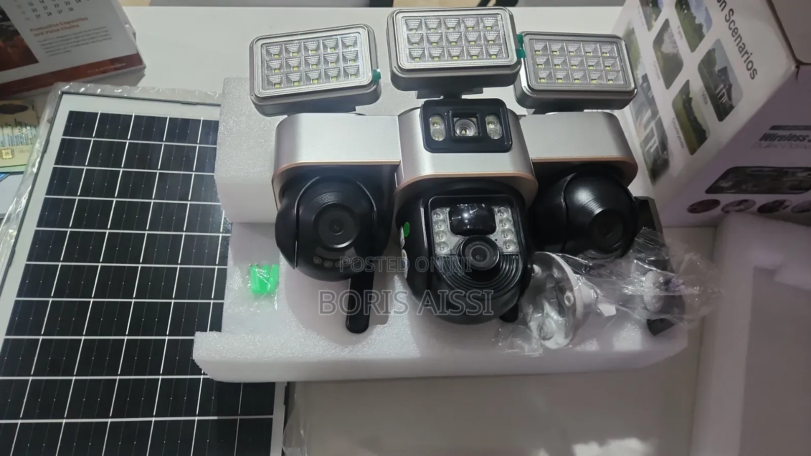 V380 Pro 3 Lens 4g Solar Smart Alarm Security PTZ CCTV 2ways Audio