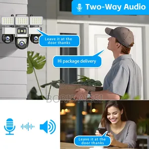 V380 Pro 3 Lens 4g Solar Smart Alarm Security PTZ CCTV 2ways Audio