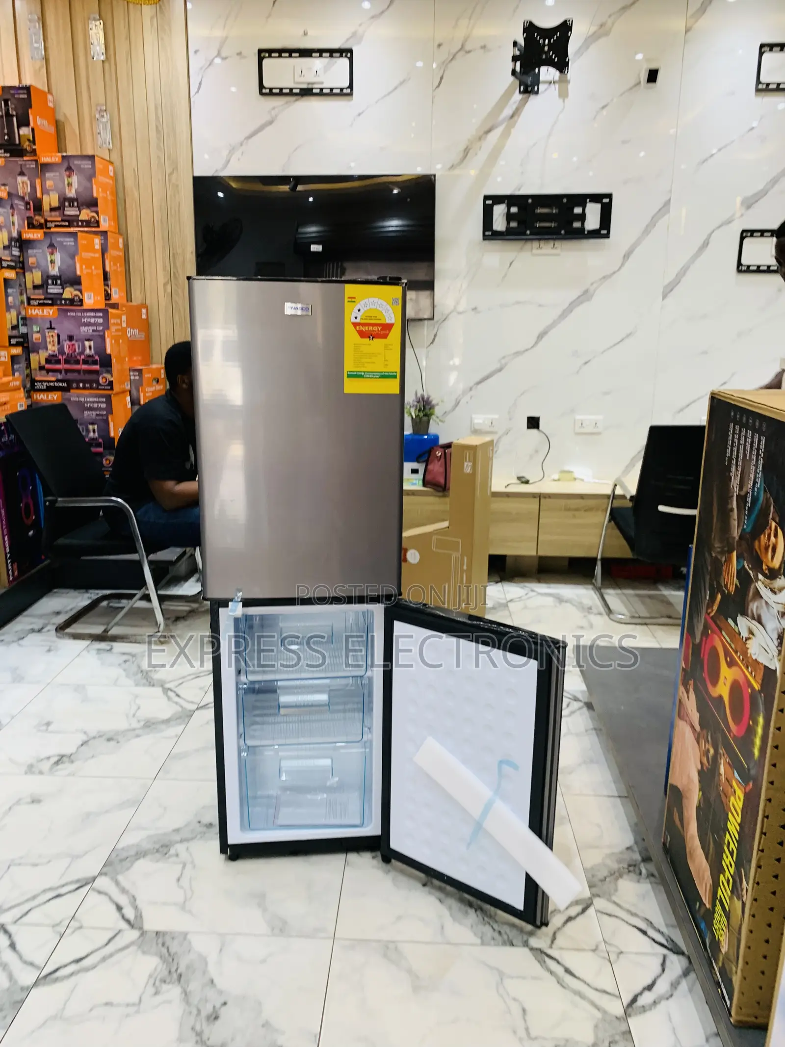 Very Authentic New Grey Nasco Double Door Refrigerator Nasd2-20fl
