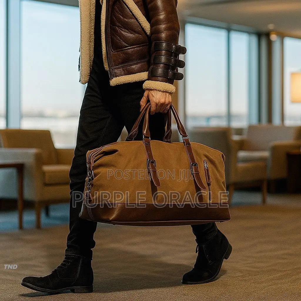Spacious Leather Duffle Bag