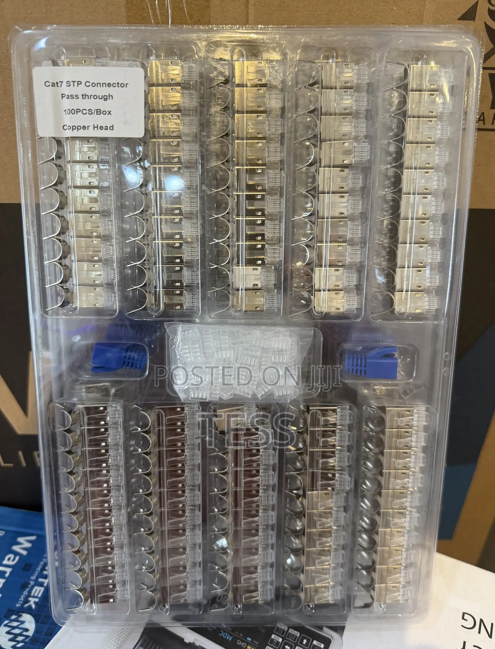 Cat7 Rj45 Connector Pass Through Shielded 100pcs