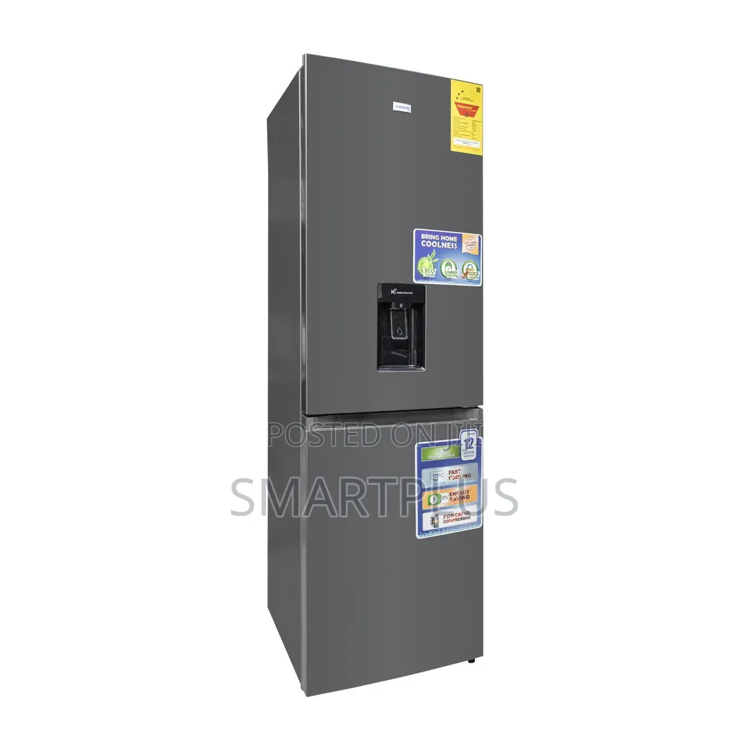 Nasco 287l Double-Door Vinyl Coated Bottom-Freezer Refrigerator
