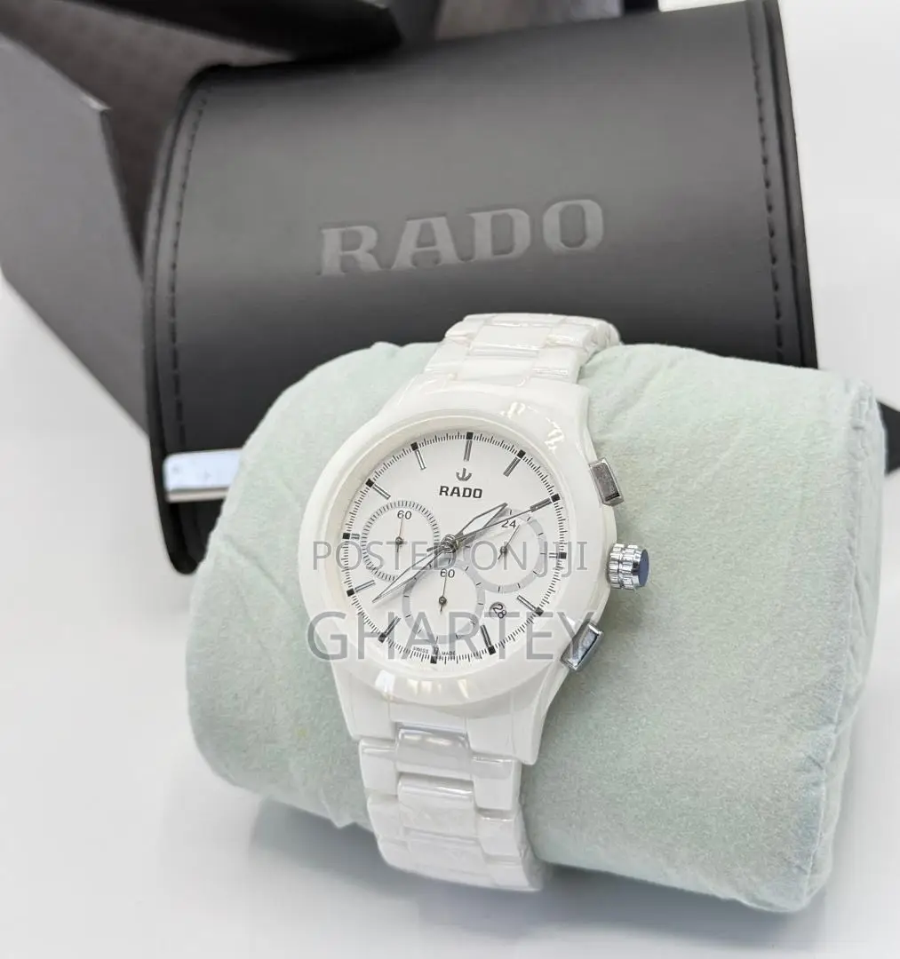 Rado White Ceramic Chronograph Watch – Sleek Luxury Redefined