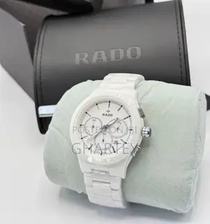 Rado White Ceramic Chronograph Watch – Sleek Luxury Redefined