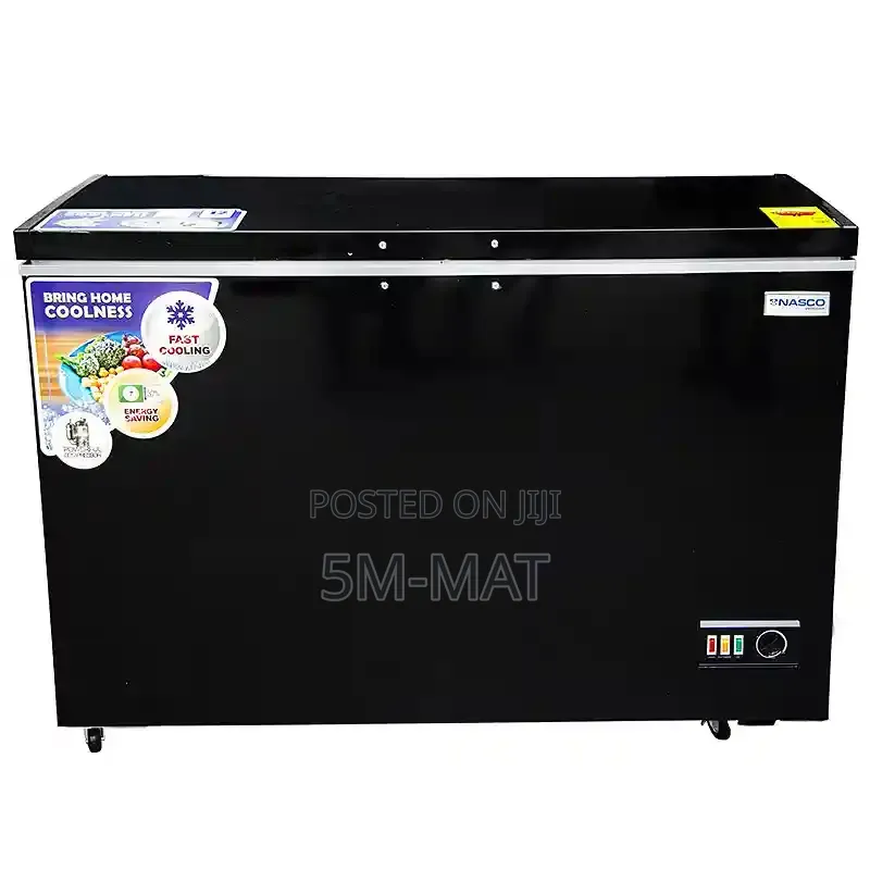 Black Nasco 400 LTRS Chest Freezer (Nas-475fl-B)