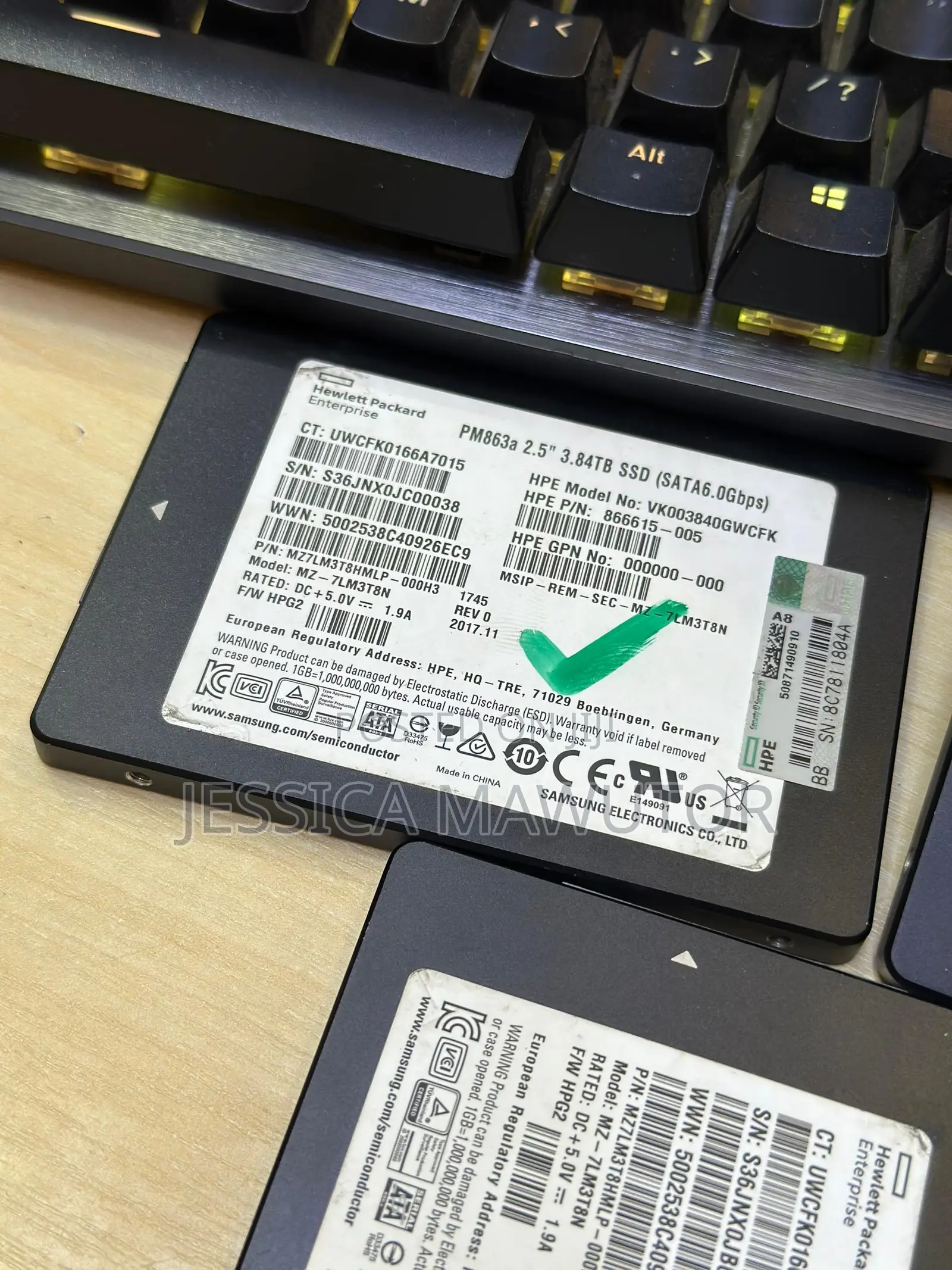 Hp Enterprise Pm863a Sata 3.84tb SSD Business Mz-7lm3t8n 2.5"