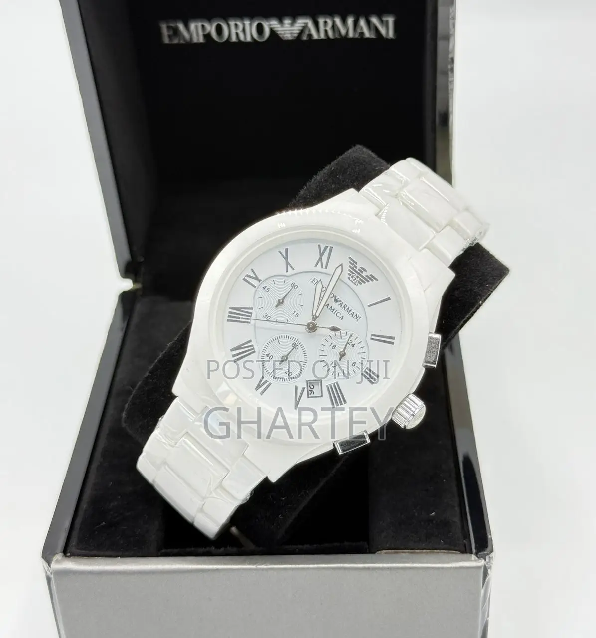 Emporio Armani Luxury Ceramic Chronograph Watch