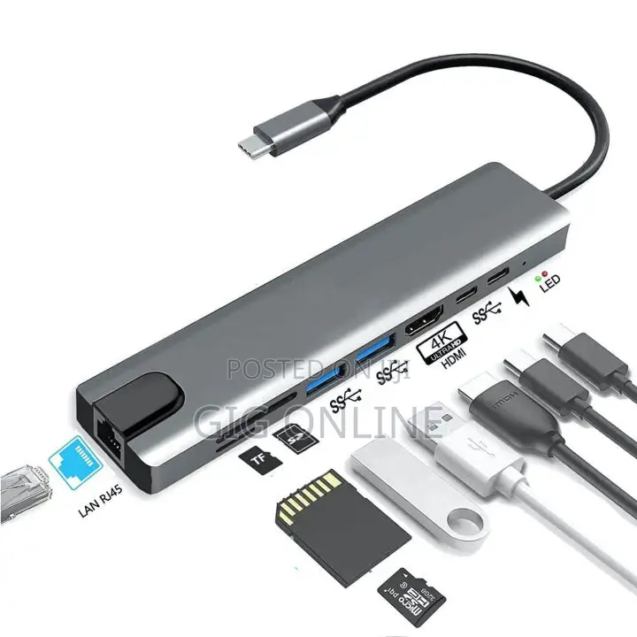 Usb 8 In 1 Type C Adapter