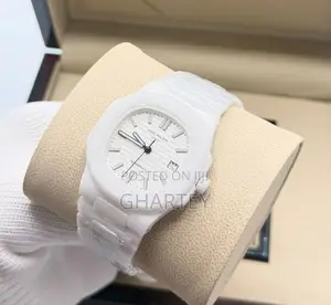 Patek Philippe White Ceramic Chronograph Watch – Sleek Luxury Watch