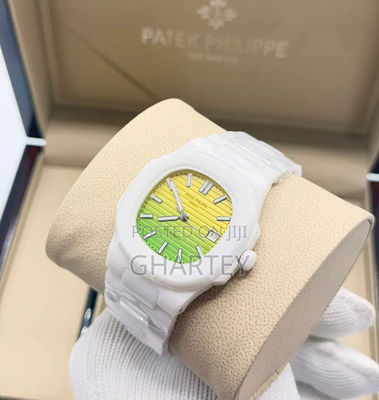 Patek Philippe White Ceramic Chronograph Watch – Sleek Luxury Watch
