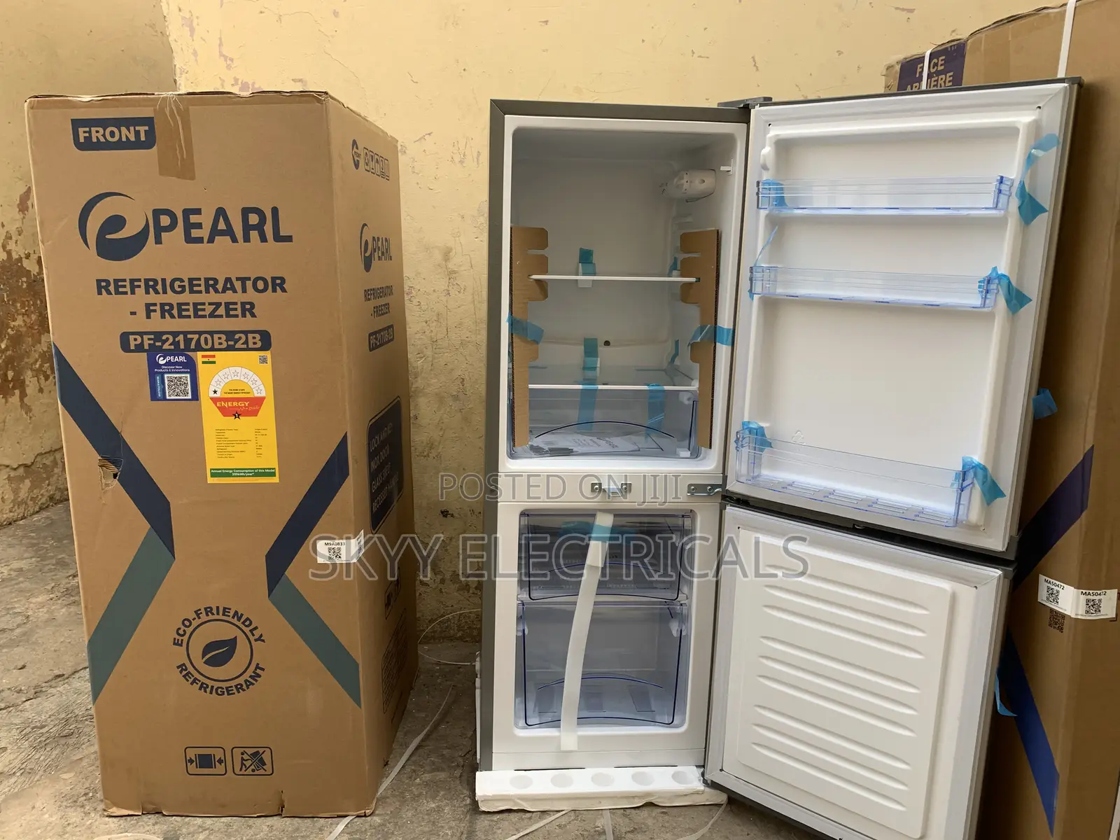 Pearl Pf2170b-2b Double Door Fridge 125liters