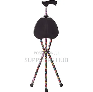 Foldable Walking Aid Stick With Seat