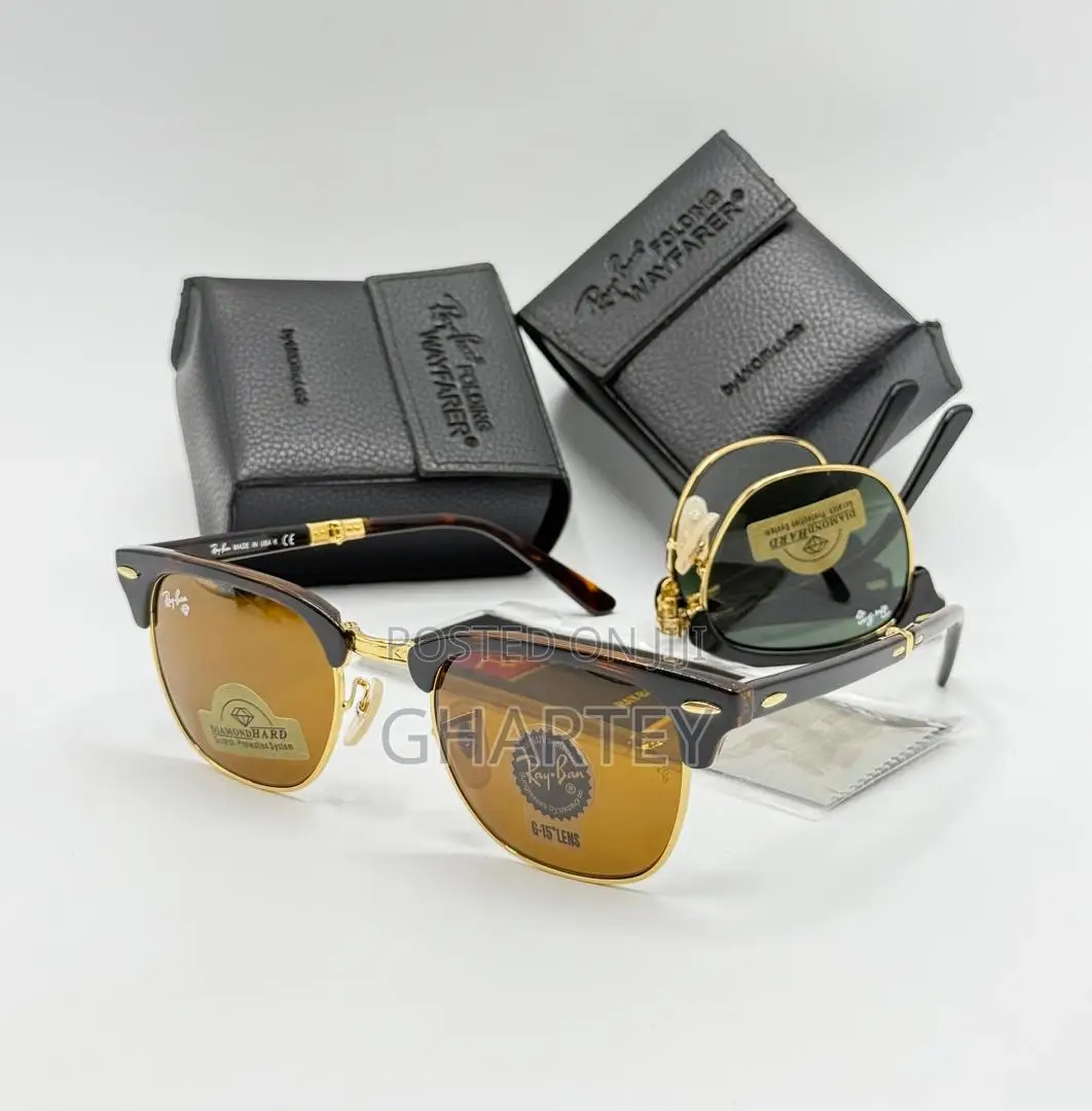 Ray-Ban Club Master Iconic Folding Sunglasses – Timeless Style