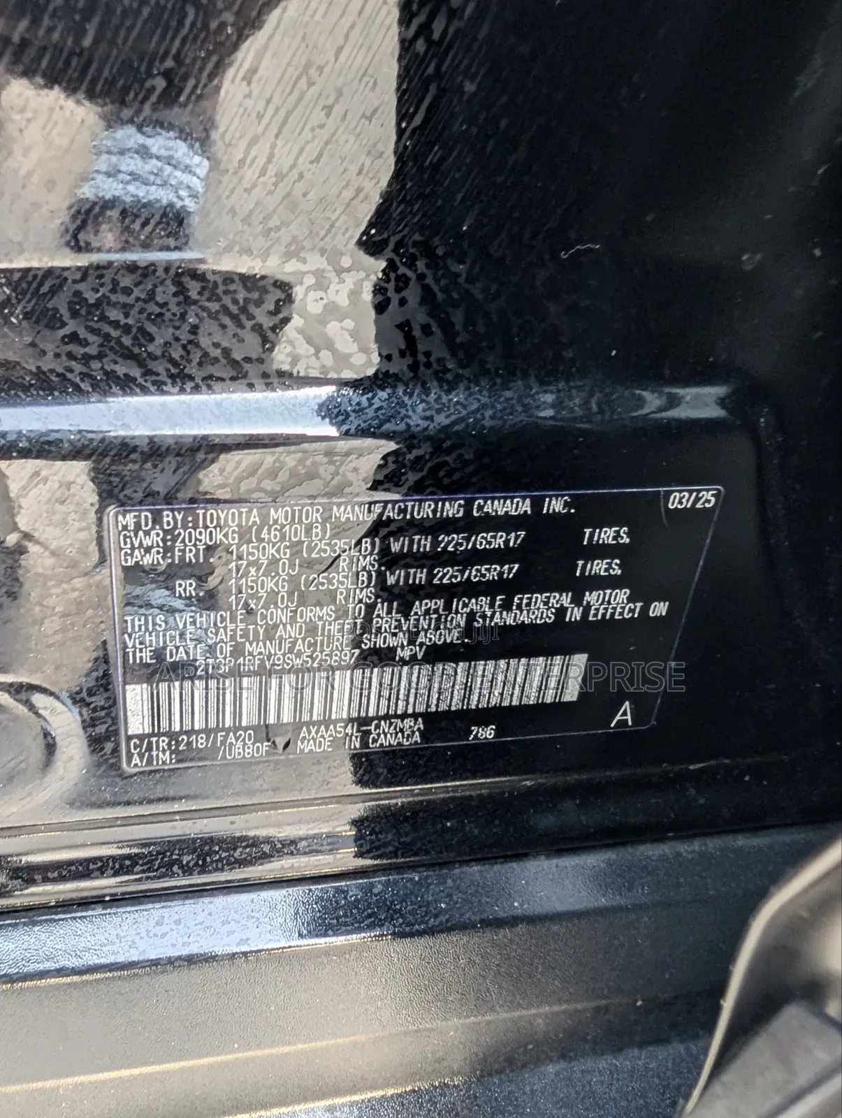 Toyota RAV4 XLE 2025 Black