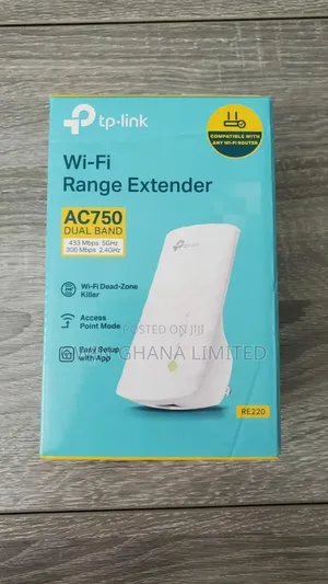 TP-Link Ac750 Wifi Extender 1200 Sqft, 20users Dual Band Mesh .(Re220
