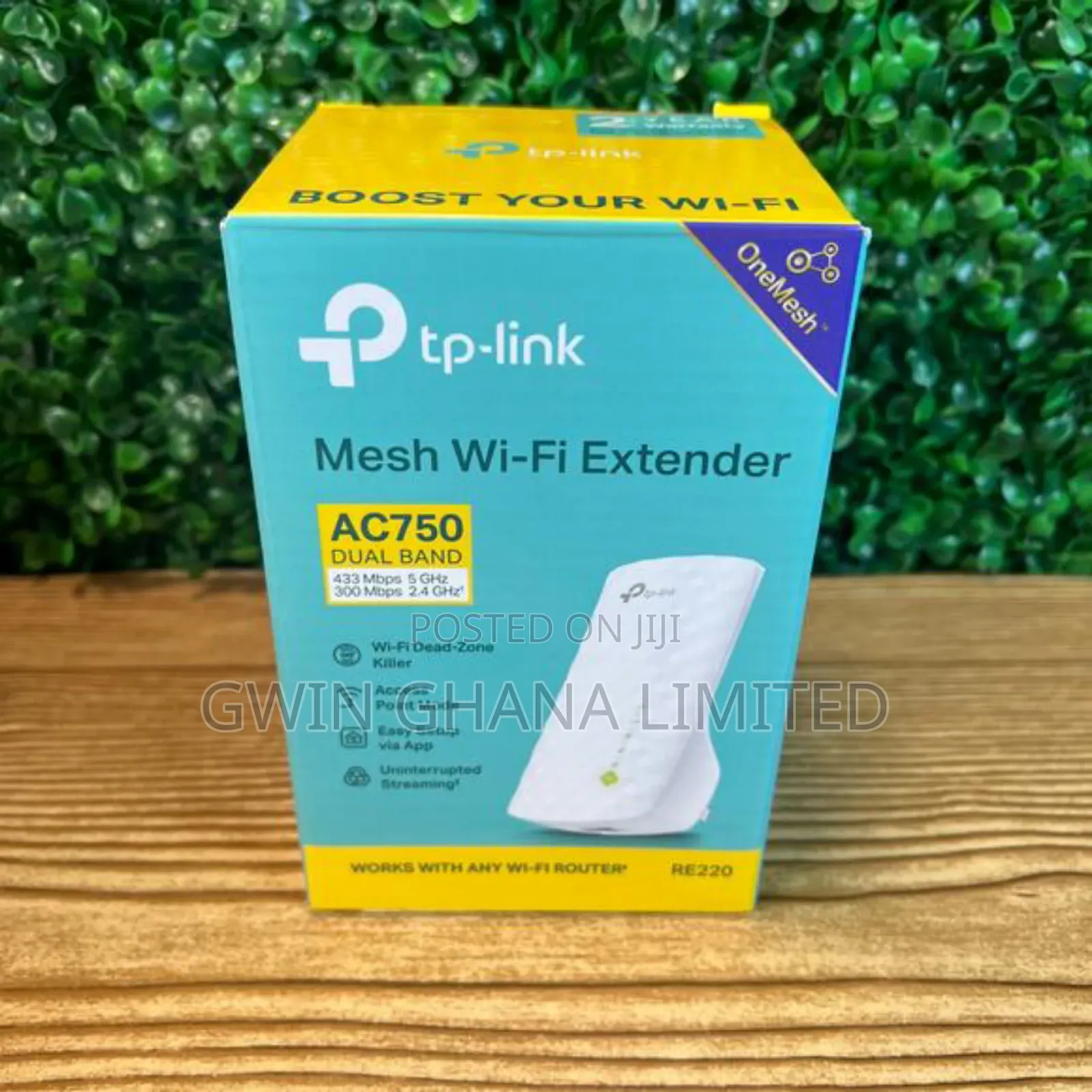 TP-Link Ac750 Wifi Extender 1200 Sqft, 20users Dual Band Mesh .(Re220