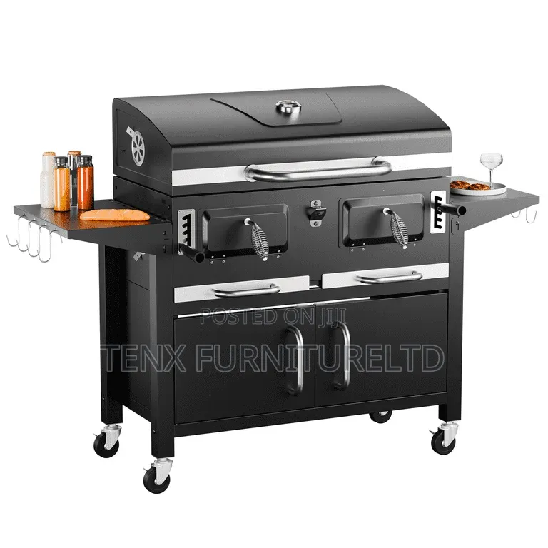 Barbecue Stand With Wheels (Charcoal?