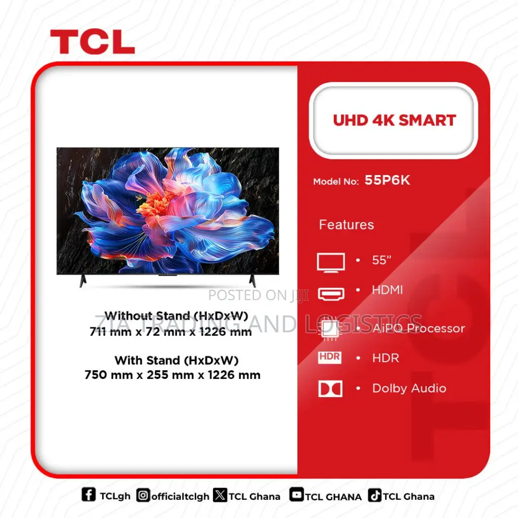 TCL Led Uhd 55" Smart Android Television