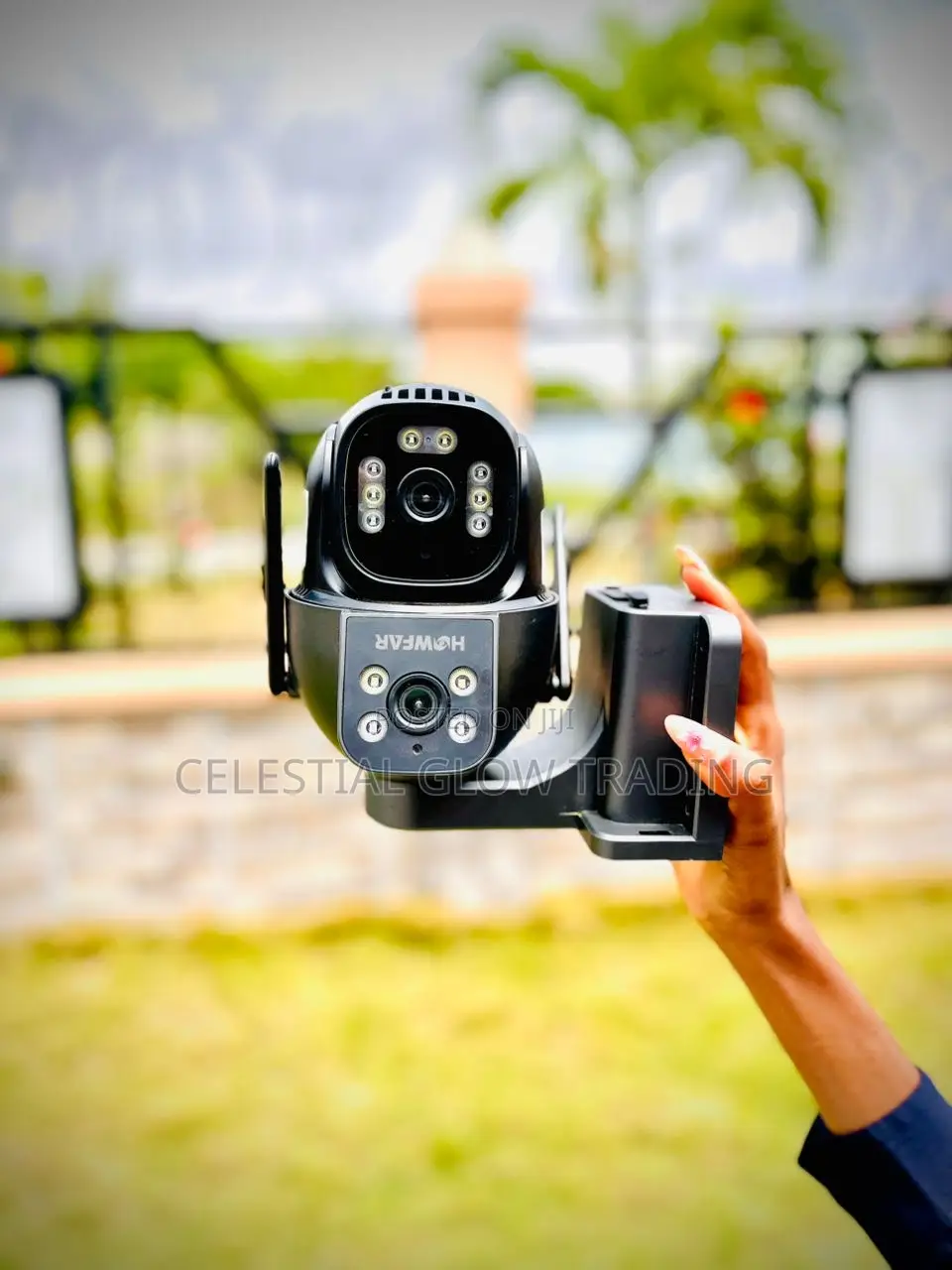Dual Lens 360° Security Camera | Wifi Outdoor Cctv | Night Vision
