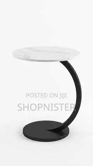 Premium Matte White Pedestal Side Table